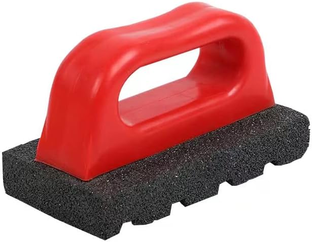 Masonry Rubbing Brick, Fluted Rub Bricks, 20 Grit, Plastic Handle