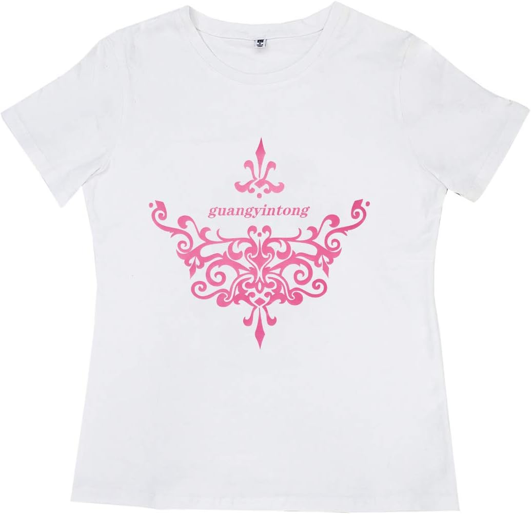 Guangyintong Heat Transfer Vinyl Pink HTV Rolls, 12" x 10ft Iron on Vinyl for T-Shirts, Matte Surface HTV for All Cutter Machine, Easy to Cut & Weed for Heat Vinyl DIY Design