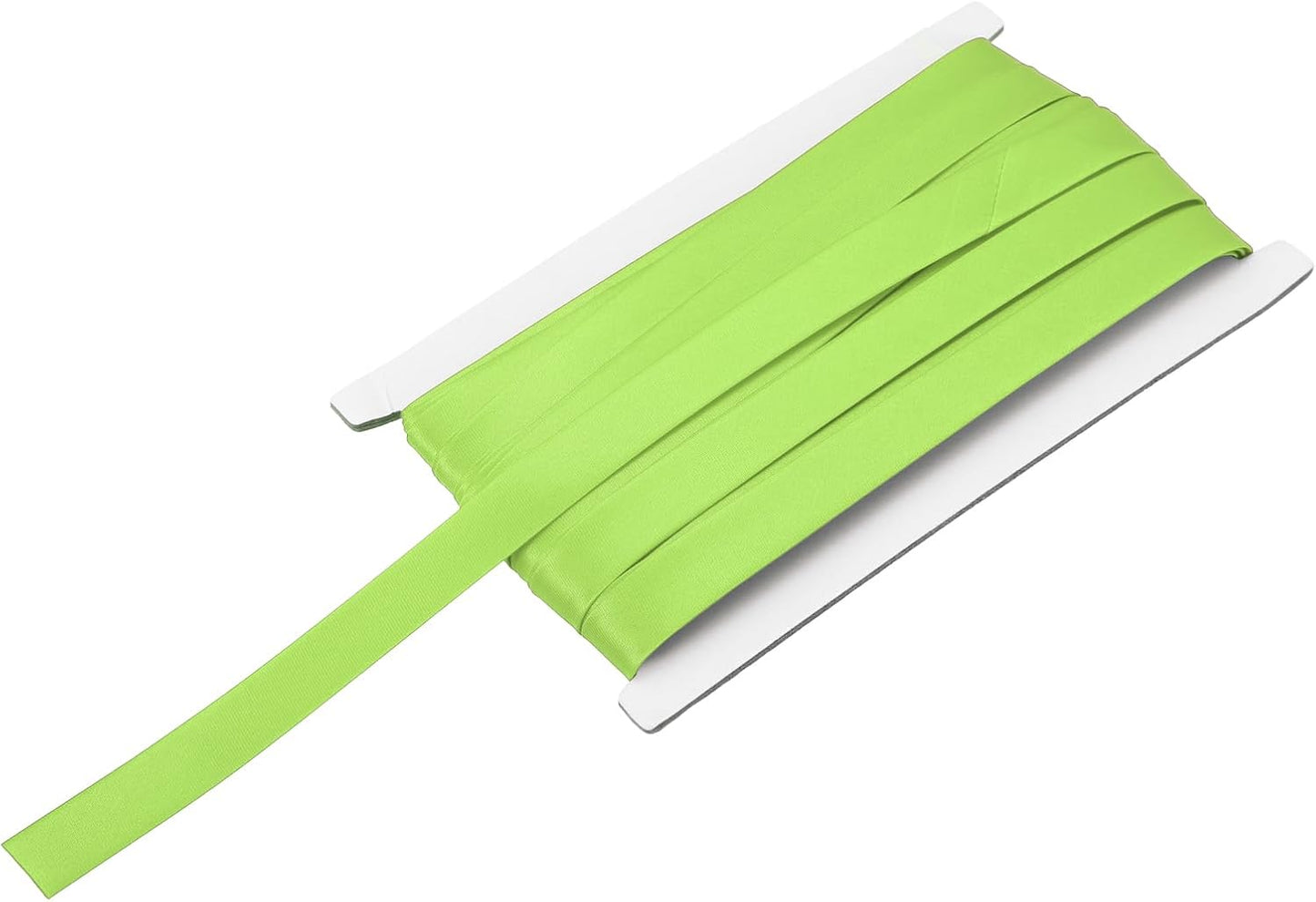 MECCANIXITY Double Fold Bias Tape for Sewing 5/8 Inch x 12 Yards Satin Pre-fold Continuous Binding Tape for Seaming Quilting Hemming Binding DIY Crafts, Green