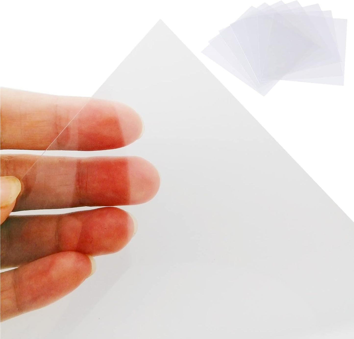 BANLTRE 15 Pieces 7.5 mil Transparency Blank Template Material Stencils Mylar for Cutting Paper Clear Sheet 12 × 12 inch (15-7.5 mil)