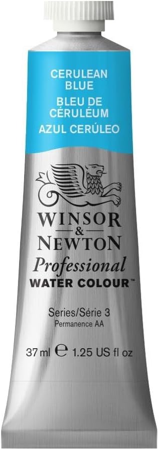 Winsor & Newton Professional Water Colour Paint, 1.25-oz Tube, Cerulean Blue