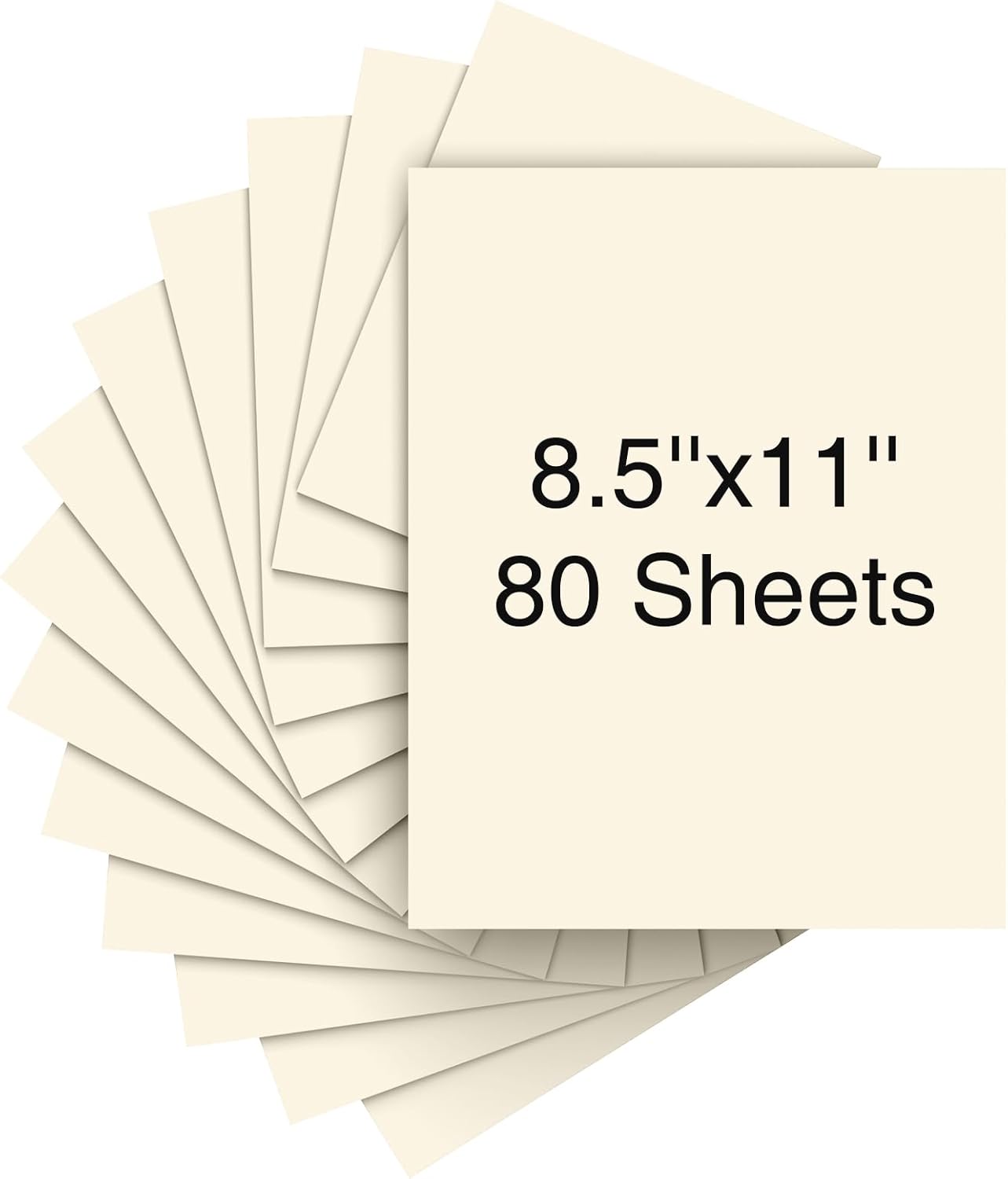 Cardstock 8.5 x 11 Inch 80 Sheets 190 gsm Heavyweight Card Stock Paper Off White Cardstock Printer Paper Perfect for Wedding Invitations, DIY Cards, Postcards, Photos, Art and Crafts