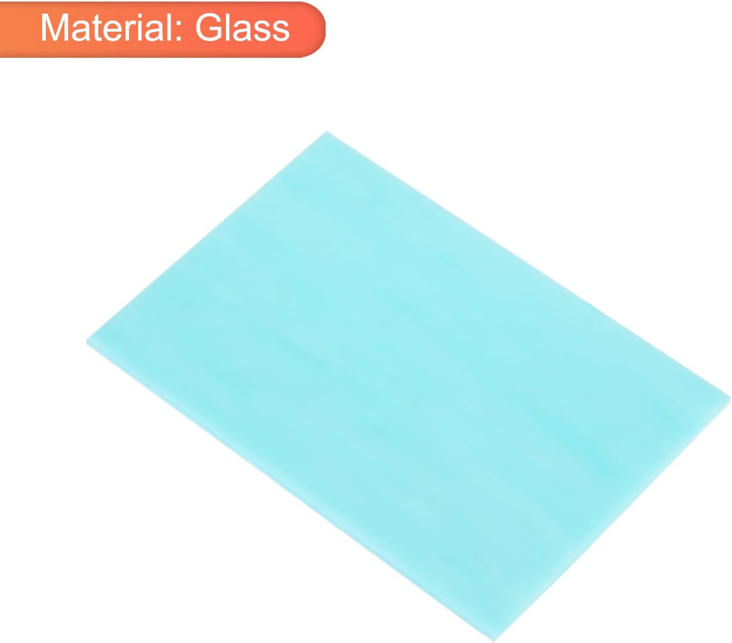 MECCANIXITY 2 Pcs Stained Glass Sheet Mosaic Tile 7.9 Inch x 5.9 Inch Sky Blue Stained Glass Sheets for Crafts DIY Art Project