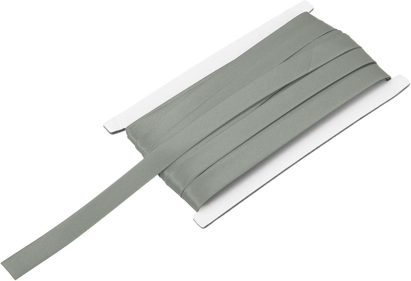 MECCANIXITY Double Fold Bias Tape for Sewing 5/8 Inch x 12 Yards Satin Pre-fold Continuous Binding Tape for Seaming Quilting Hemming Binding DIY Crafts, Gray