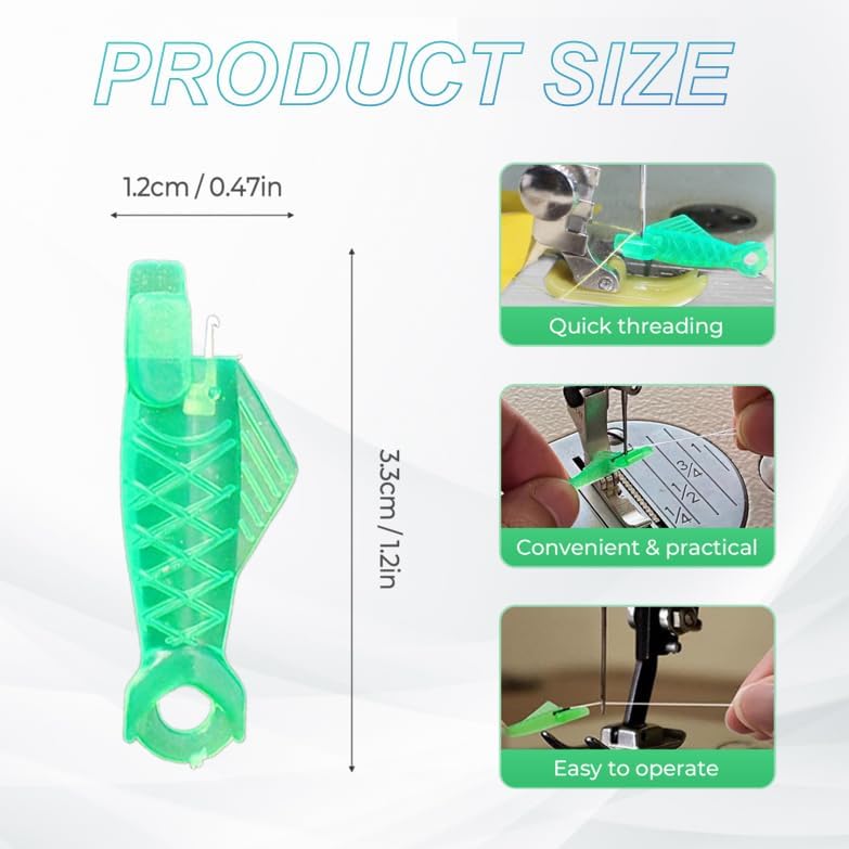 Automatic Sewing Needle Threader, Upgrade Fish Type Quick Needle Threaders for Hand Sewing, Sewing Machine Needle Threader Tools, Sewing Supplies - Designed for Sewing Lovers Alike (15pcs)