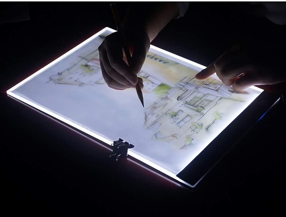 Ultra-Thin A5 Portable LED Light Box Tracer w/USB Cable Dimmable Brightness LED Artcraft Tracing Light Box Light Pad for Artists Drawing Sketching Animation Stencilling X-ray Viewing