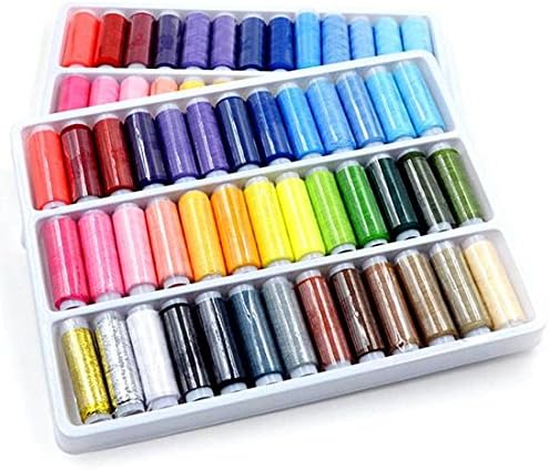 39pcs 109 Yard Mixed Colors Polyester Spool Sewing Thread for Hand Machine, Random Color, Multi-Colored Sewing Thread, for Quilting Stitching, Hand Sewing, Machine Sewing