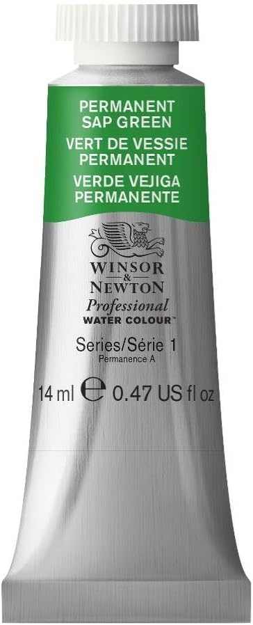 Winsor & Newton Professional Watercolor, 14ml (0.47-oz) Tube, Permanent Sap Green