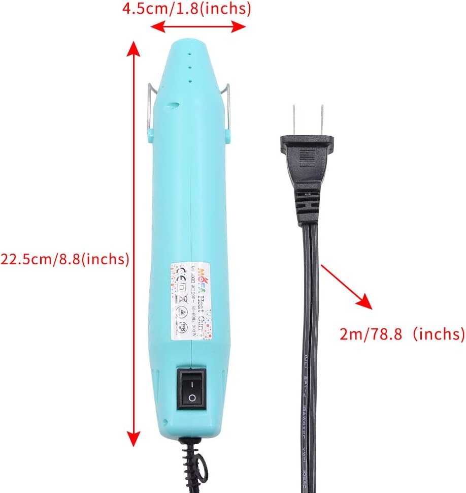 mofa Resin Heat gun,6.6ft Cable 300W Hot Air Gun for Crafting,Acrylic Paint Dryer Multi-Purpose Electric Heating Nozzle (Blue)