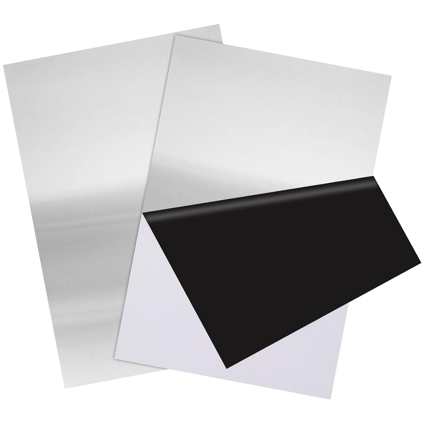 2Pcs 304 Stainless Steel Sheets Metal 8" x 12" x 1/64" (0.50MM) Inch 304 Stainless Steel Plates 24 Gauge Stainless Steel Shim Stock Plates Metal Sheets for Crafting, Stovetop, Snow Frosted Surface