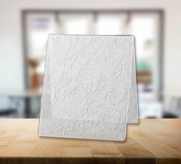 ALIBBON Vine Background Plastic Embossing Folders for Card Making, Butterfly Embossing Folders for DIY Scrapbooking, Leaves Pattern Template Folders for Paper Craft Photo Album Decorations