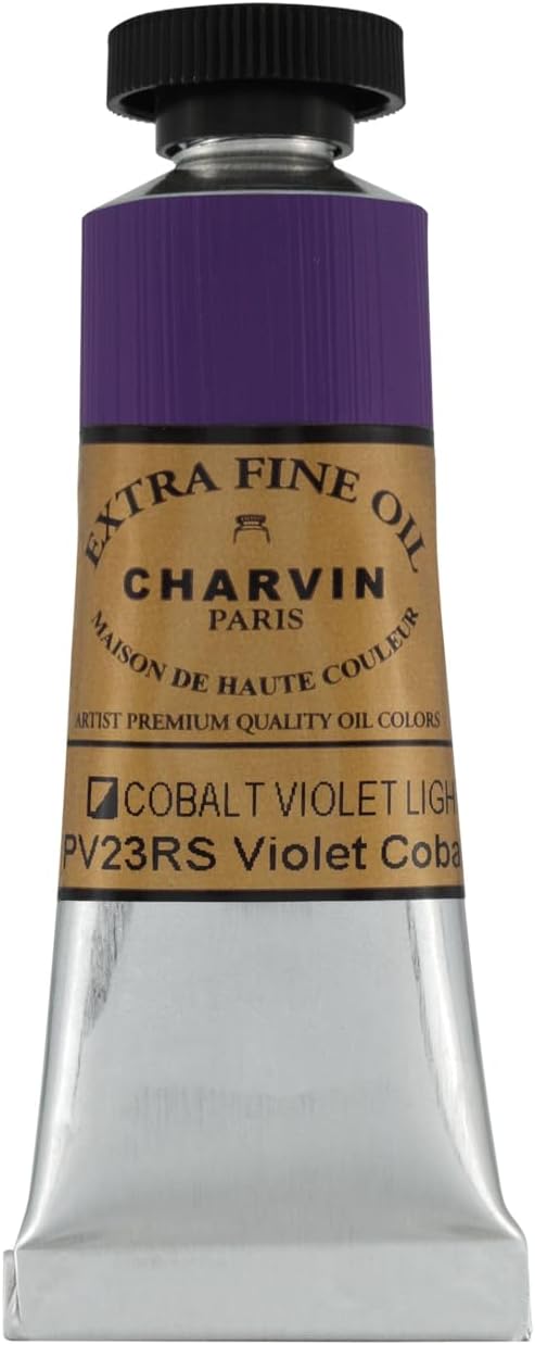 Charvin Extra Fine Oil Paint, Cobalt Violet Light Hue 20 mL - Triple-Milled, Rich Texture, Poppy Oil-Based, Light-Fast, Handmade, Archival Quality