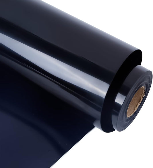 RENLITONG Matte Black Iron on Vinyl Roll - 12Inch x 13ft HTV Heat Transfer Vinyl for T-Shirt, HTV Rolls for All Cutter Machine - Easy to Cut & Weed for Heat Transfer Design