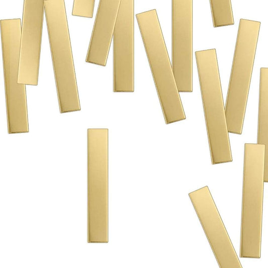 ImpressArt - Premium Metal Stamping Rectangle Blanks for Metal Stamping and Jewelry Making (24 Pack) (1/4" x 1 1/2" Rectangle Strip, Brass)