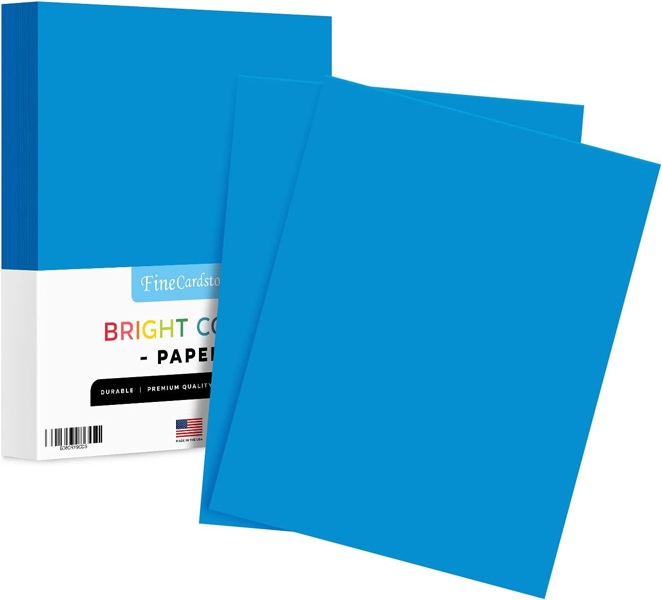 8.5 x 11" Bright Blue Color Paper Smooth, for School, Office & Home Supplies, Holiday Crafting, Arts & Crafts | Acid & Lignin Free | Regular 20lb Paper - 100 Sheets