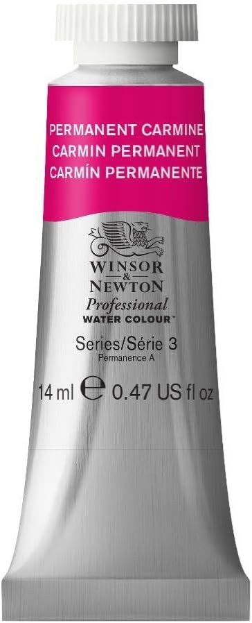 Winsor & Newton Professional Water Colour Paint, 0.47-oz Tube, Permanent Carmine