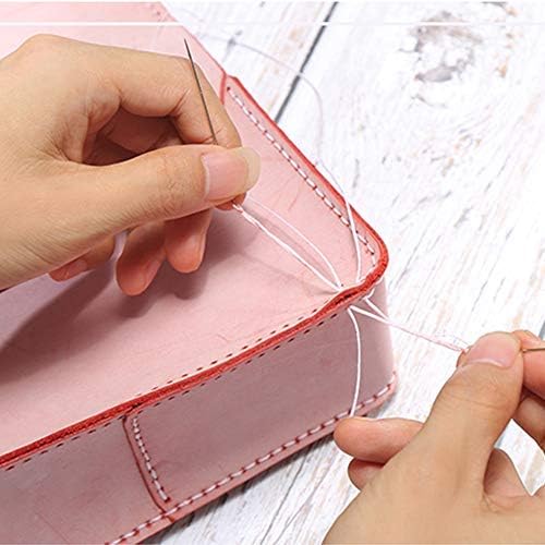 284 Yards Waxed Thread, 210D Heavy Duty Upholstery Wax Thread for Leather Sewing,0.8mm Flat Waxed Linen Cord for Bookbinding/Shoe Repairing/Leather Projects