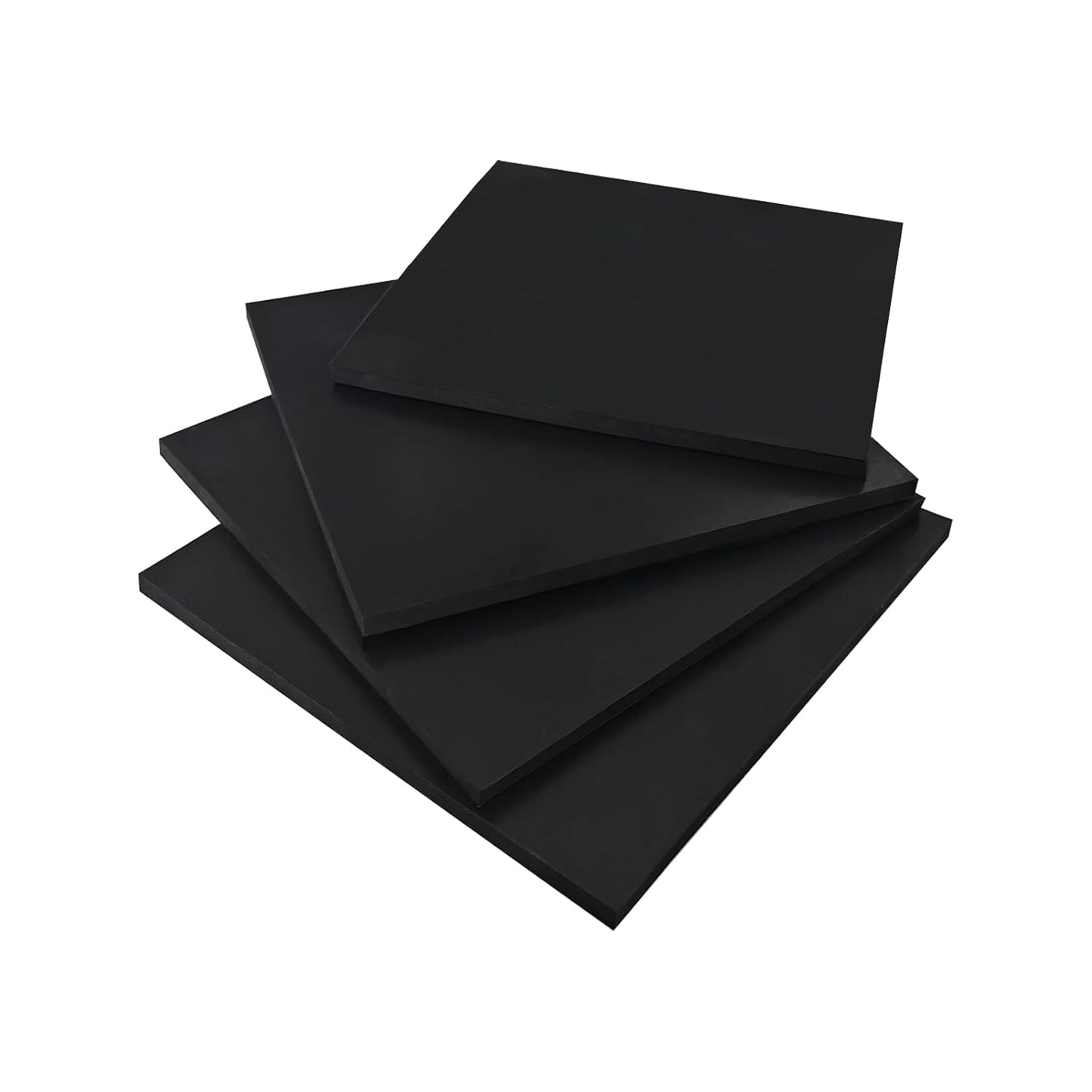 4 Pieces Anti Vibration Pads 1/4 in Thick X 6 in X 6 in, Neoprene Rubber Pads, Hard Rubber Block for Anti-Slip, Shock Absorption, Protection