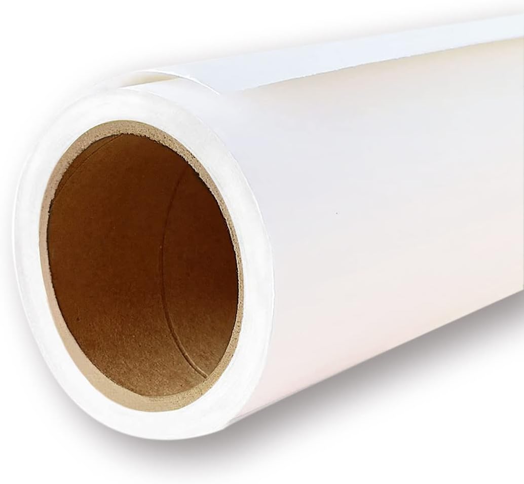 Yizhily Seamless Photography Photo Backdrop Background Paper for Photoshoot, Arctic White, 53''x16.5'