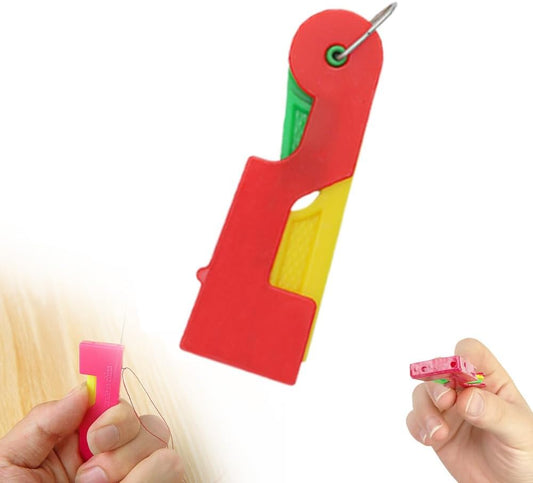 Automatic Needle Threader,2024 New Plastic Needle Threaders,Used to Quickly Thread The Thread Into The Needle Hole, Suitable for The Elderly and Those Who Like to Do Needlework(Random Color) (1 PCS)