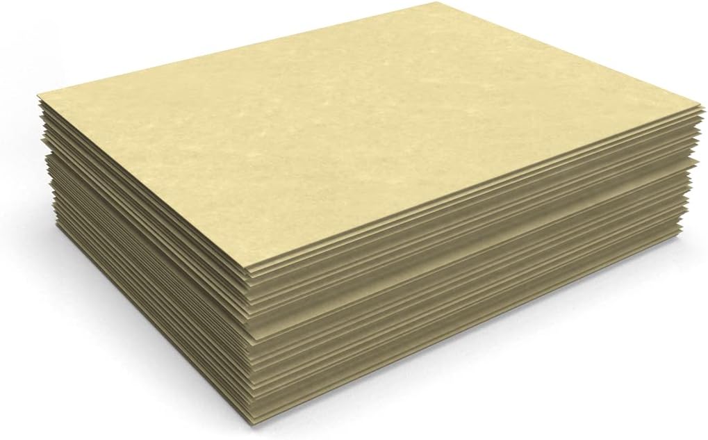 LUXPaper 8.5" x 11" Paper | Letter Size | Gold Parchment | 60lb. Text | 50 Qty