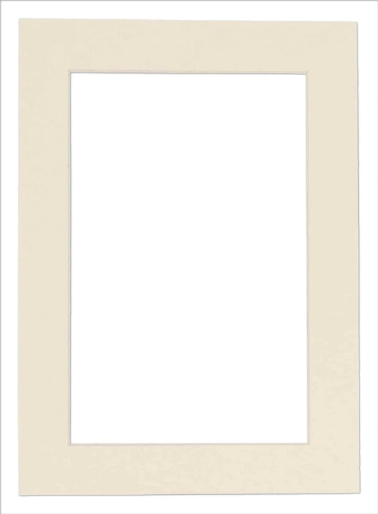 8x10 Mat Bevel Cut for 5.5x8.5 Photos - Acid Free Textured Cream Precut Matboard - For Pictures, Photos, Framing - 4-ply Thickness