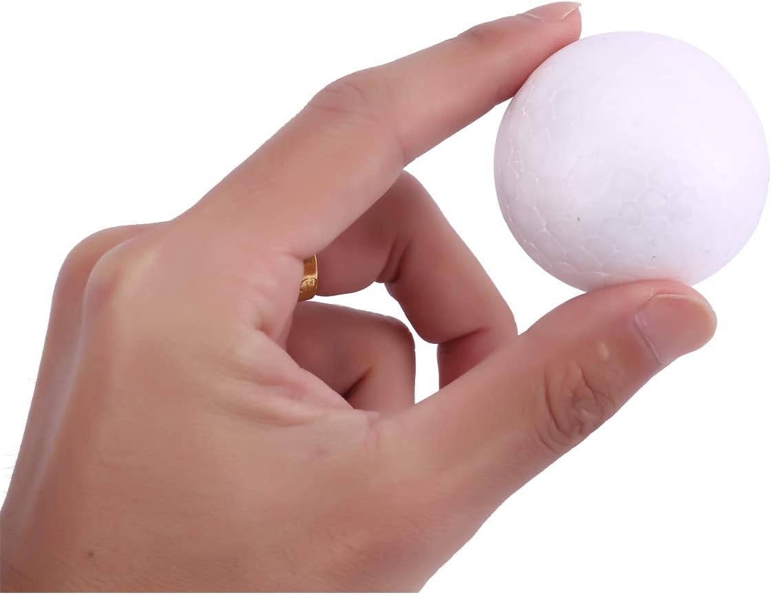 Crafjie 22PCS 2 Inchs White Foam Balls Half Round Polystyrene Half Foam Balls Craft Supplies Hemispherical Christmas Craft Ballfor DIY Home Craft Project and Art Decoration
