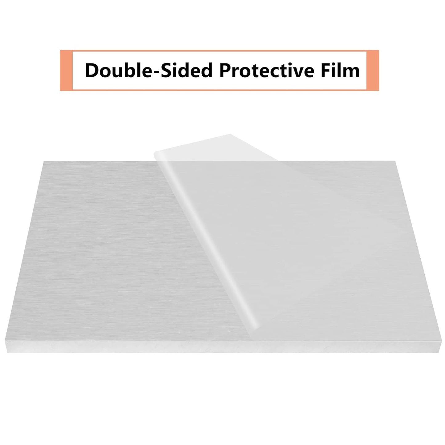 6061 T651 Aluminum Sheet Metal 8" x 12" x 1/2"(12.7MM) Flat Plain Thick Aluminum Plate Covered with Protective Film, 1/2Inch Thick Heat Treatable Rectangle Aluminum Metal Plate for lndustry, DIY