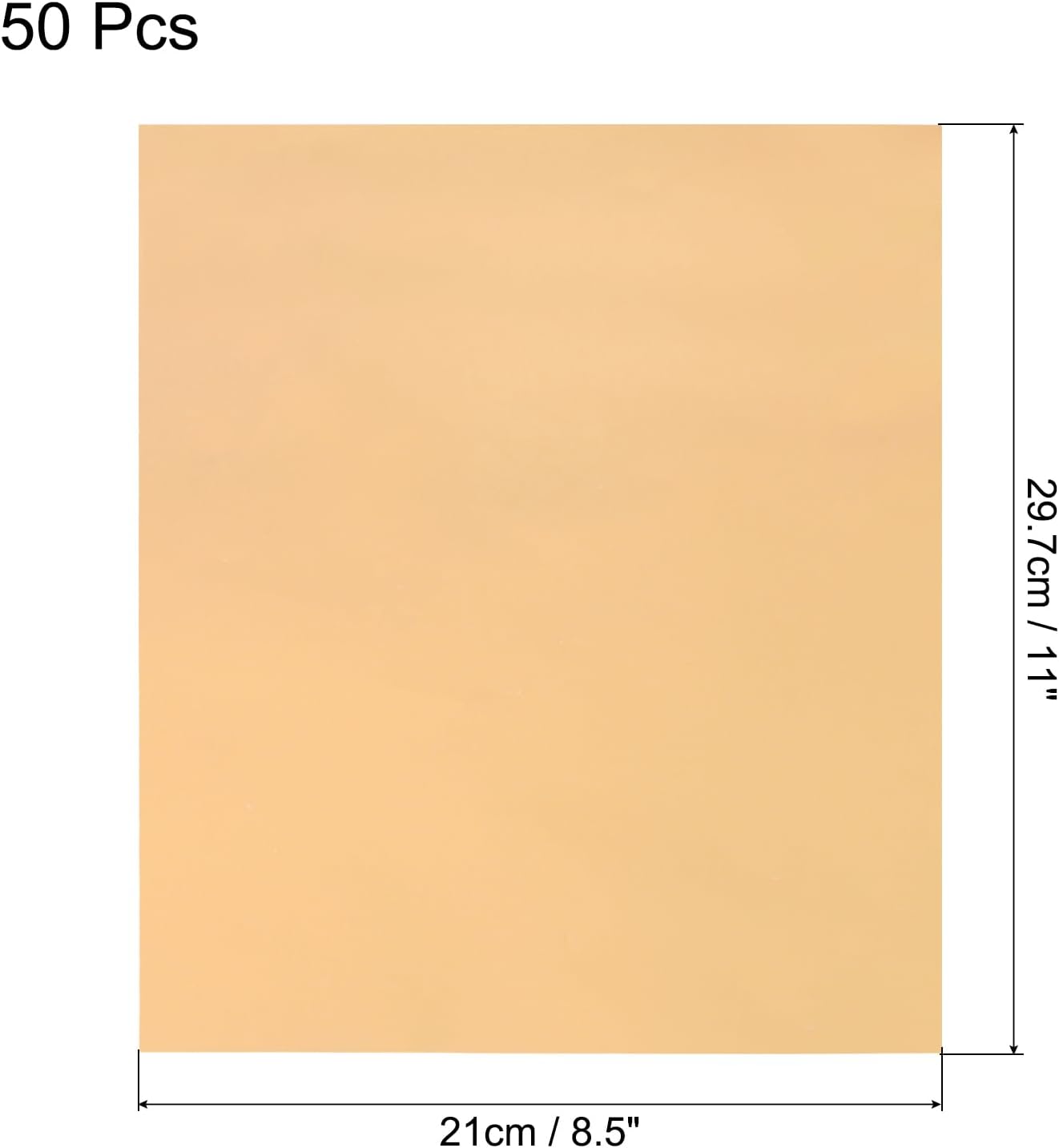 MECCANIXITY 50 Pack Toner Reactive Foil ,Deco Foil Transfer Sheets 8.5"x11" A4 Hot Foil Paper for Laser Printer Scrapbooking Heat Transfer DIY Craft,Laser Gold