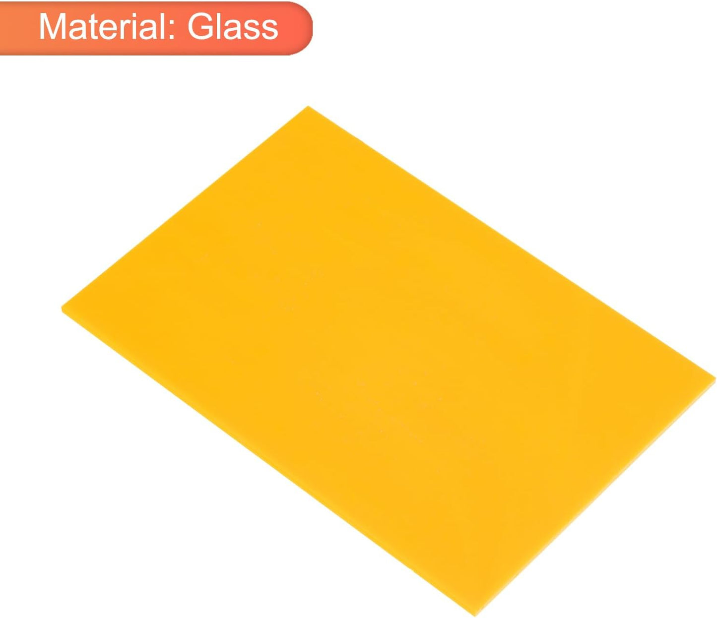 MECCANIXITY 2 Pcs Stained Glass Sheet Mosaic Tile 7.9 Inch x 5.9 Inch Lemon Yellow Stained Glass Sheets for Crafts DIY Art Project