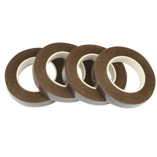 4 Rolls Floral Tape 1/2" Wide 30 Yards/Roll Floral Tapes for Bouquet Stem Wrap and Flowers Making Craft Projects (Brown)