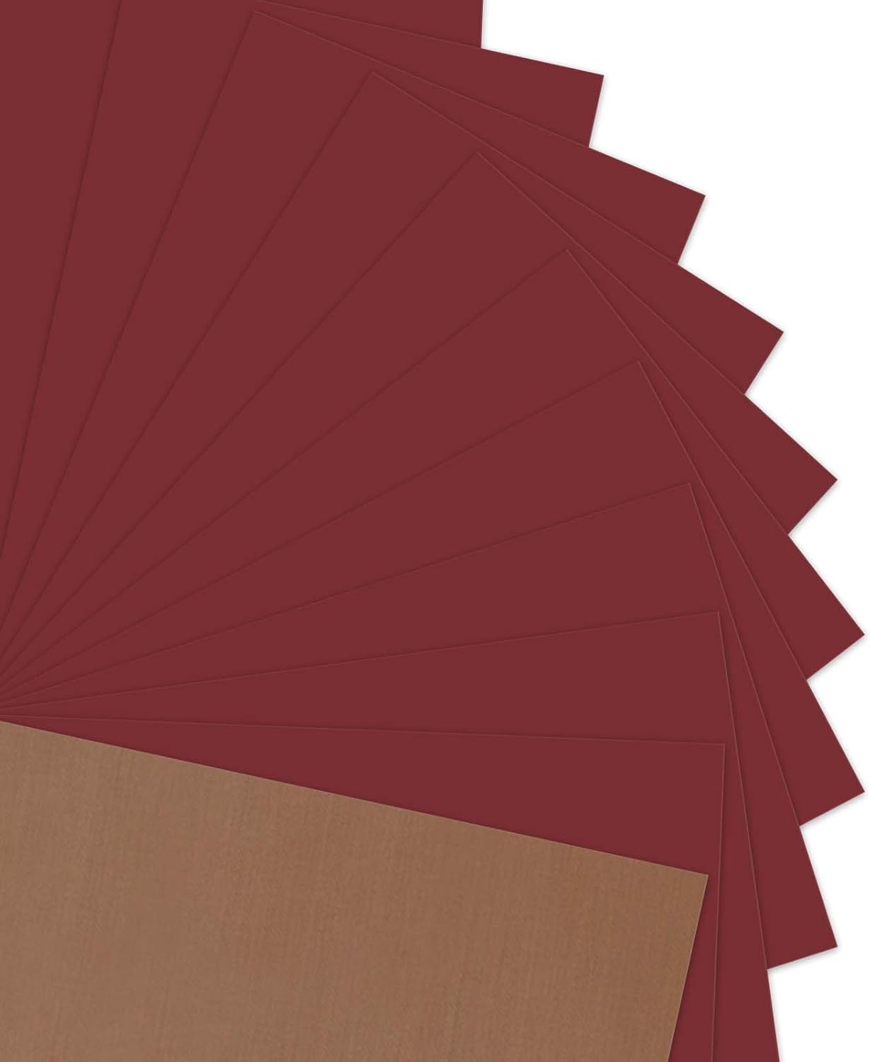 JANDJPACKAGING Maroon Heat Transfer Vinyl for T- Shirts- 10 Sheets,10"x12" Maroon HTV Iron On Vinyl Compatible with Cricut Cutting Machine and Silhouette Cameo Including PTFE Sheet