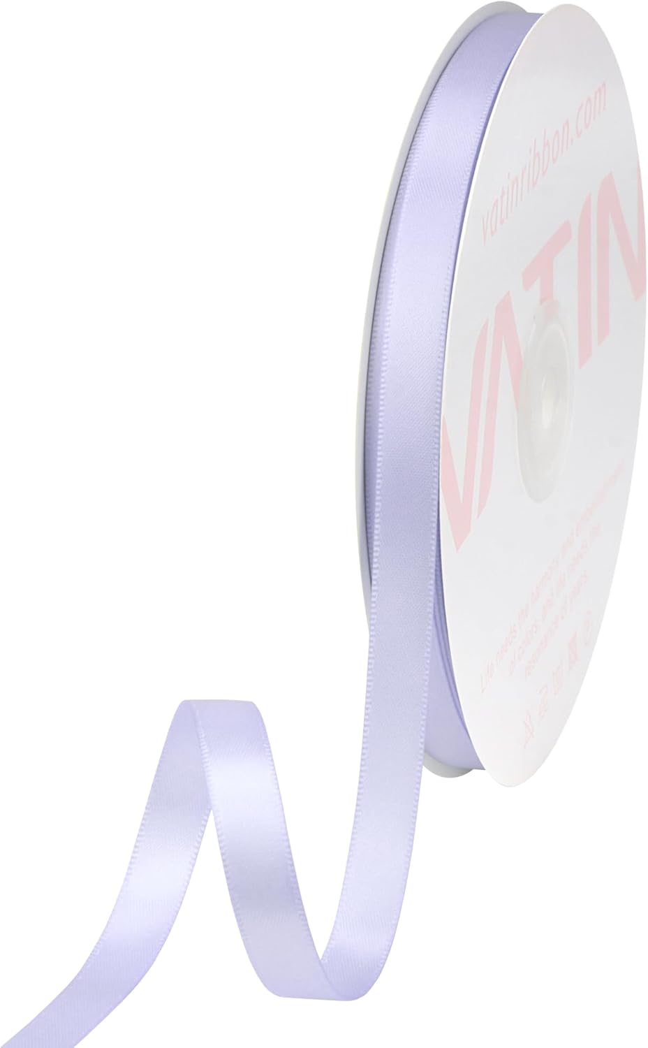 VATIN Double Face Lilac Mist Satin Ribbon 3/8" Continuous 50 Yards,Purple Polyester Fabric Ribbon use for Bows Bouquet, Gift Wrapping, Floral Arrangement Wedding Decoration
