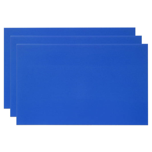 PATIKIL 6x10 Inch Anodized Aluminum Sheet Metal, 3Pcs Laser Plates Engraving Blanks 0.5MM Thin Rectangle for Crafting DIY House Laser Engraving, Blue
