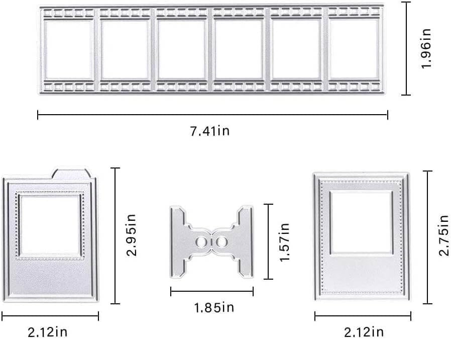 YKW Camera Film Cutting Dies Stencil Metal Template Molds, Embossing Tool Die Cuts for Card Making Album Paper Scrapbooking, DIY Etched Dies Craft Versatile and Durable Holiday and Special Occasion