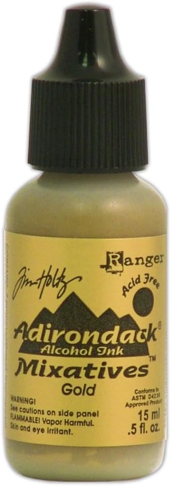 Ranger Tim Holtz Adirondack Alcohol Ink, Gold,0.05 oz