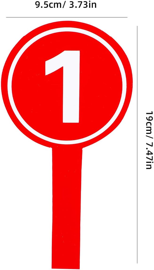 10pcs Auction Paddles 1-10 Score Paddles Voting Scoreboards Handheld Number Boards for Students Teachers Classroom Voting Games Party