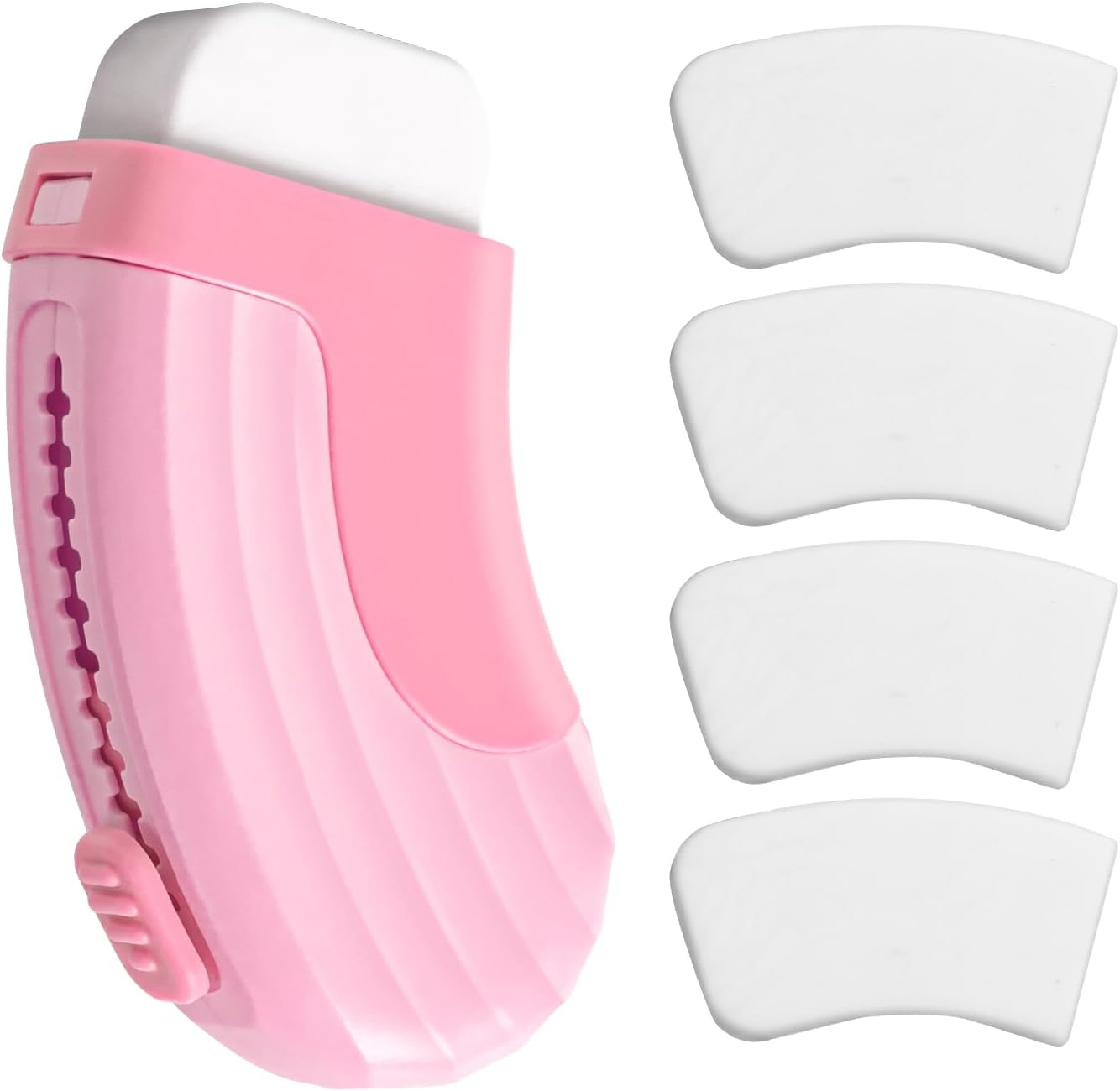 4+1 Pack Rubber Erasers Sliding Retractable Eraser, Large White Erasers for School Office Art Drawing Pencil Eraser for Kids- Pink