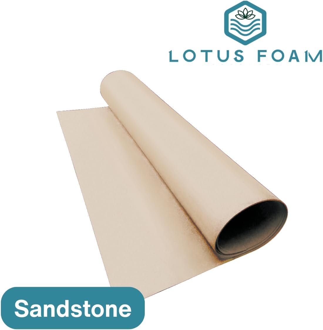 LotusFoam Large 3mm EVA Foam Sheet - 44"x 85" High Density Foam 130 kg/m3 for Cosplay, Costumes, Crafts, Flooring, Outdoor Use - 35 Colors (Sandstone) - Sandstone