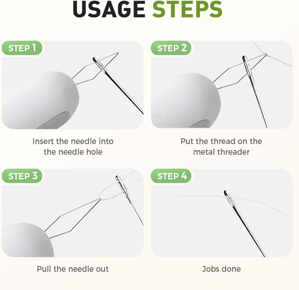 2 in 1 Needle Threader Seam Ripper, Upgraded Sewing Kit Tool for Needle Threading and Seam Removal, Quilting Stitching Supplies for Elderly and Sewing Enthusiasts (3 PCS)