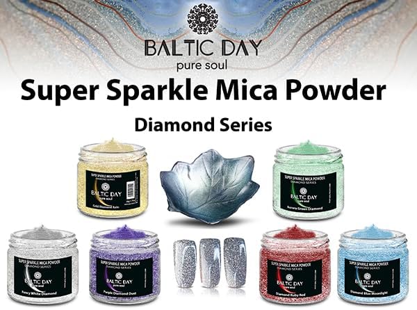 BALTIC DAY - Diamond Dust for Crafts [ Gold Diamond Rain ] - Sparkle Glitter Mica Powder - Resin Glitter - Mica Powder for Epoxy Resin - Shimmer Pigment - Diamond Dust