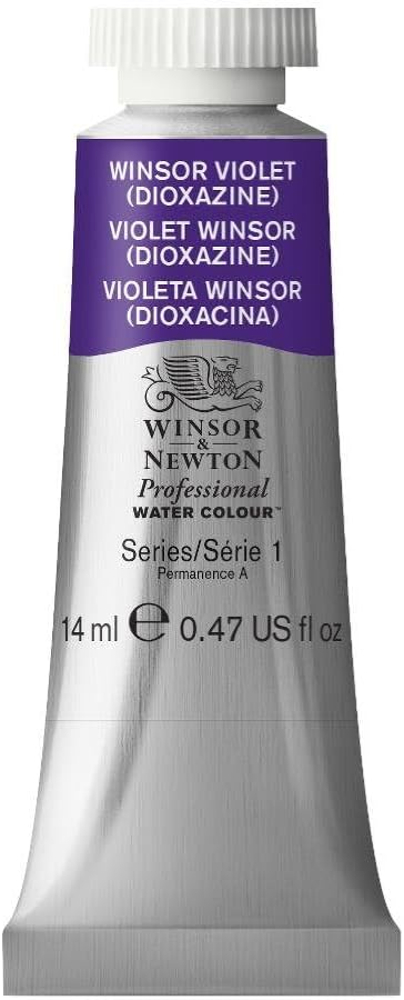 Winsor & Newton Professional Water Colour Paint, 0.47-oz Tube, Winsor Violet Dioxazine
