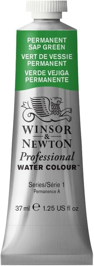 Winsor & Newton Professional Watercolor, 37ml (1.25-oz) Tube, Permanent Sap Green