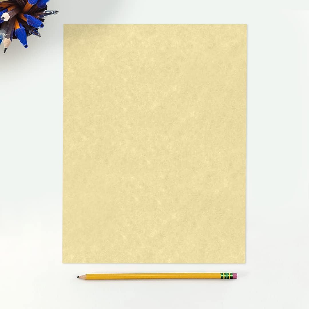 LUXPaper 8.5" x 11" Paper | Letter Size | Gold Parchment | 60lb. Text | 50 Qty