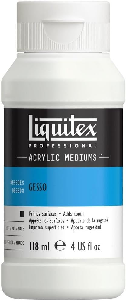 Liquitex Professional Gesso Surface Prep Medium, 118ml (4-oz), White