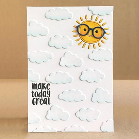 Cutting Dies for Card Making, Metal Scrapbooking Die-Cuts, DIY Bckground Frame Crafts Embossing Stencil, Paper Template Mold/Photo Album Arts Tool (3 Pcs Clouds-3.3x5.5cm)