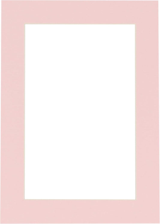 8x10 Mat for 6x8 Photo - Precut Soft Pink Picture Matboard for Frames Measuring 8 x 10 Inches - Bevel Cut Matte to Display Art Measuring 6 x 8 Inches - Acid Free ONE MAT