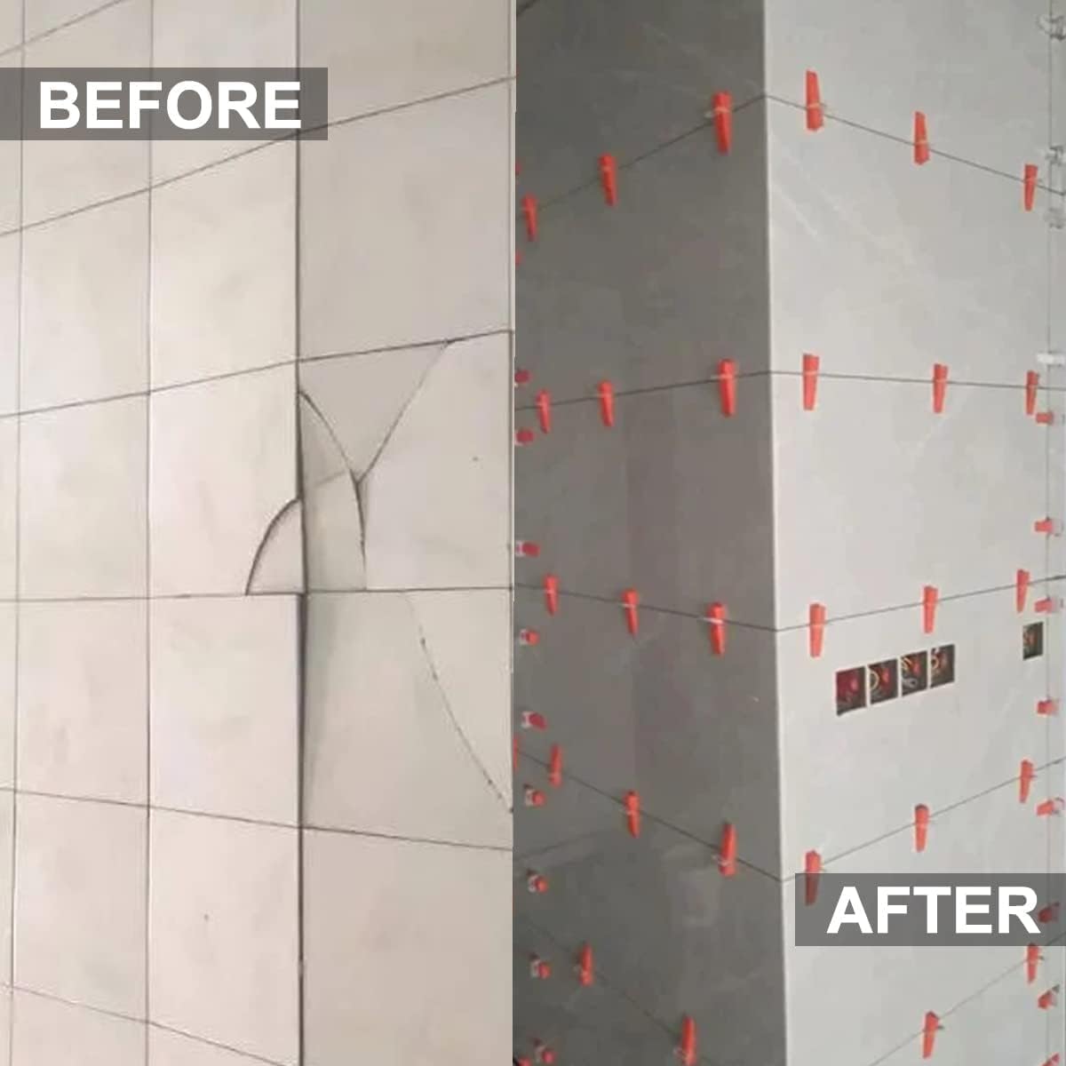 Tile Leveling System Clips 1/16" Tile Leveler Clips 1.5mm 2000 Pcs DIY Tile Leveler Spacers for Professional Ceramic Tile and Stone Installation