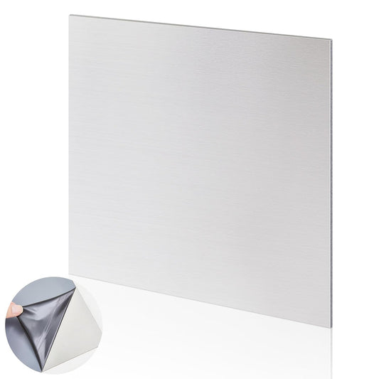 1 Pcs 430 Stainless Steel Sheet Metal 12 x 12 Inches 24GA Metal Plates Panel #4 Brushed Finish Magnetic Mount Board Wall Food Truck Restaurant Crafting Kitchen Floor Trailer Garage Gym