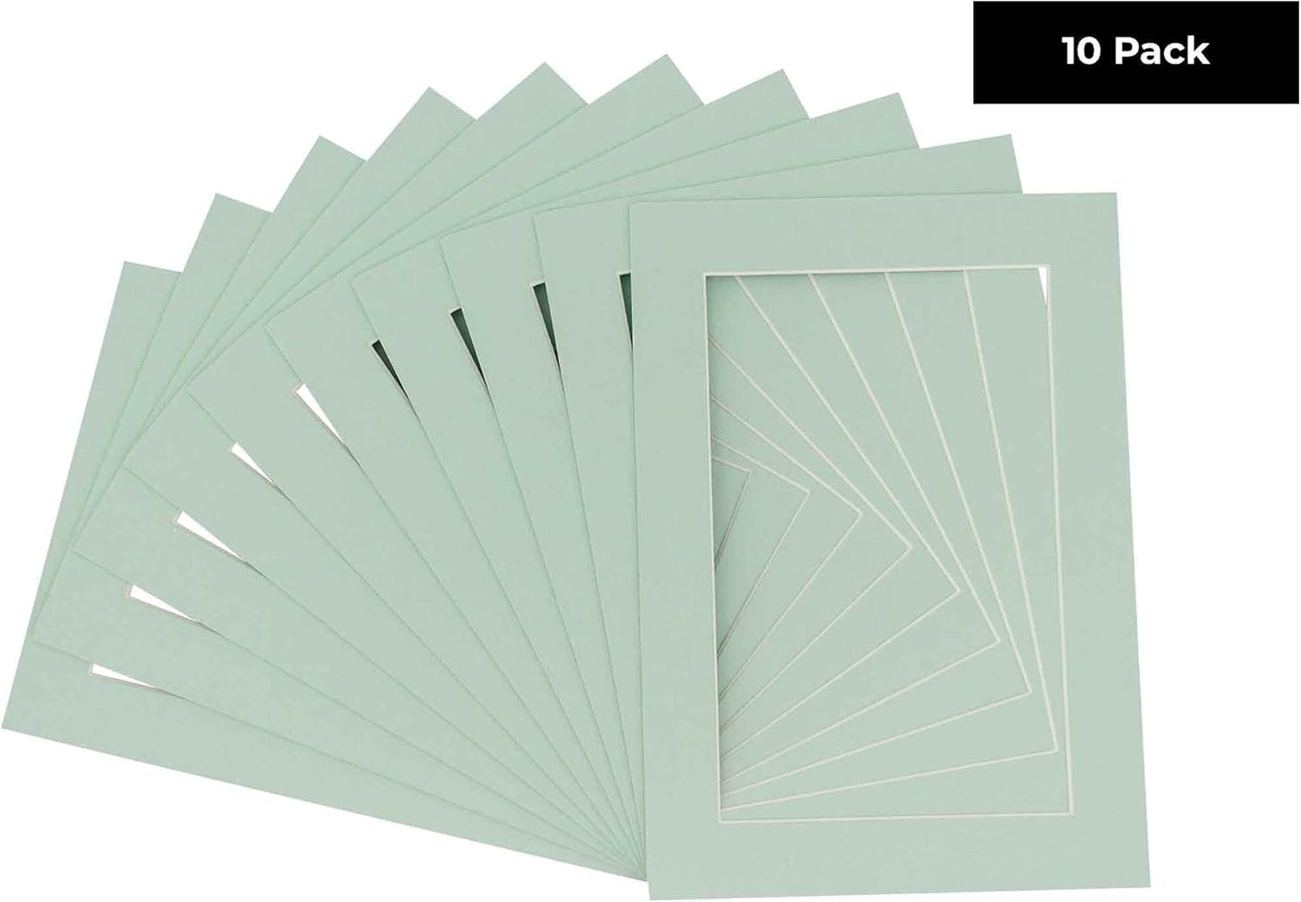 6x8 Mat for 8x10 Frame - Precut Mat Board Acid-Free Show Kit with Backing Board, and Clear Bags Honeydew Green 6x8 Photo Matte Made to Fit a 8x10 Picture Frame Matboard for Framing, Pack of 10 Mats